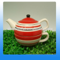 Design elegante pote de chá de cerâmica com copo para atacado